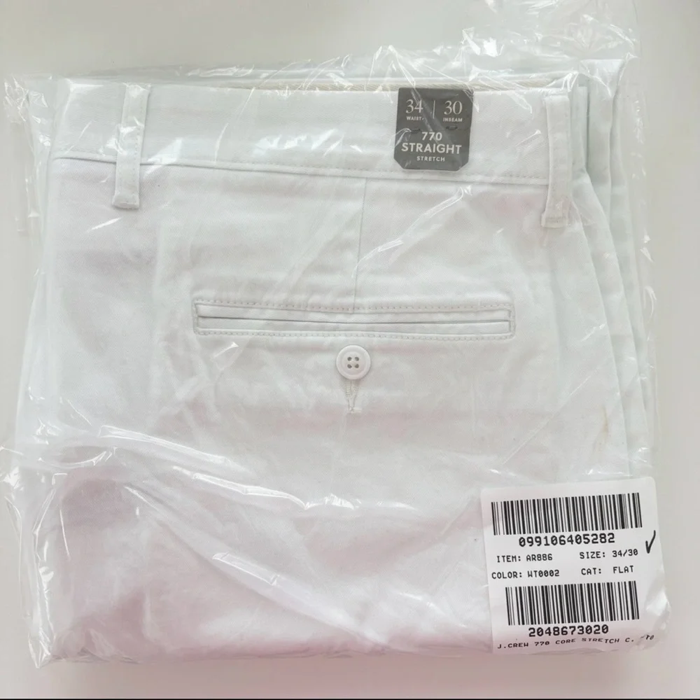 J. Crew 770™ Straight-fit Stretch Chino Pant White